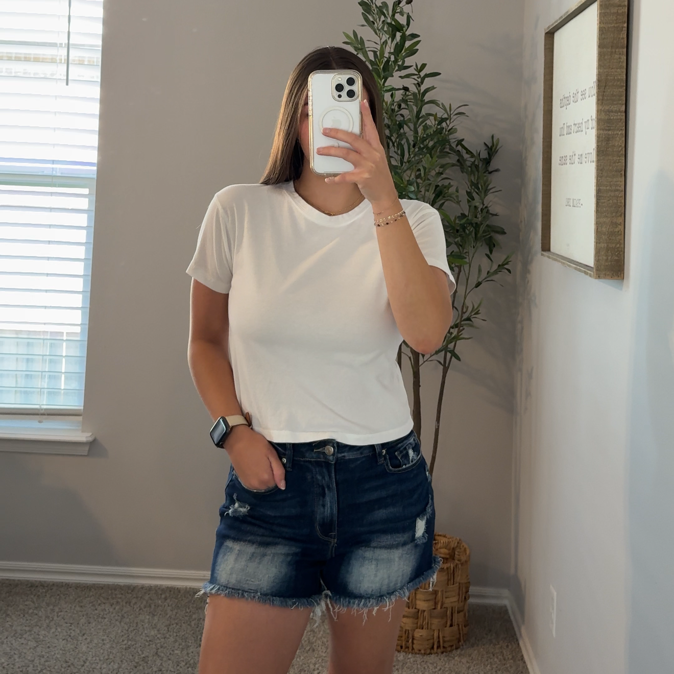 Comfort Stretch Denim Shorts