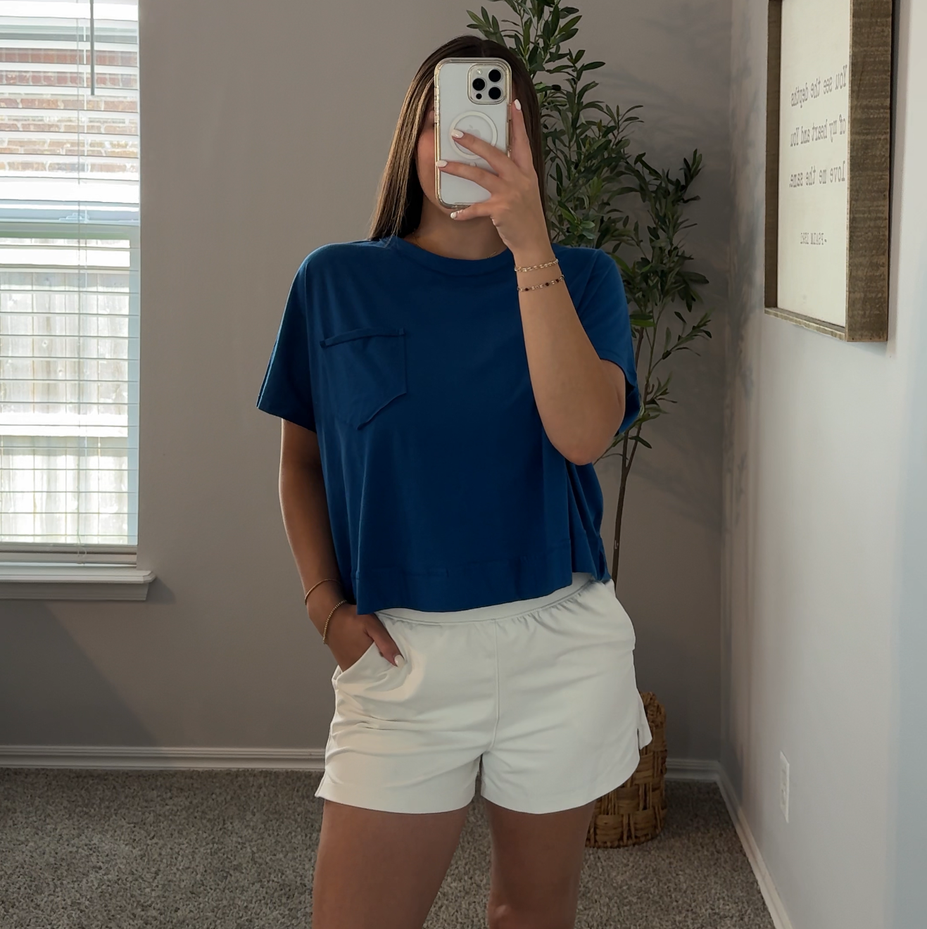 The Haven Pocket Tee- Blue