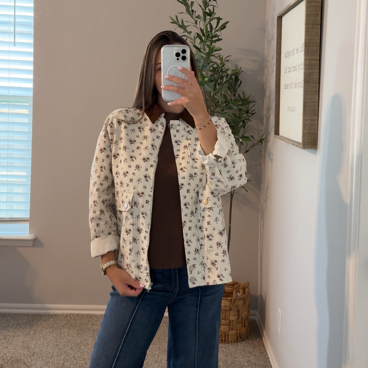 Alli Floral Denim Jacket
