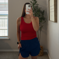 Windbreaker Smocked Shorts - Navy