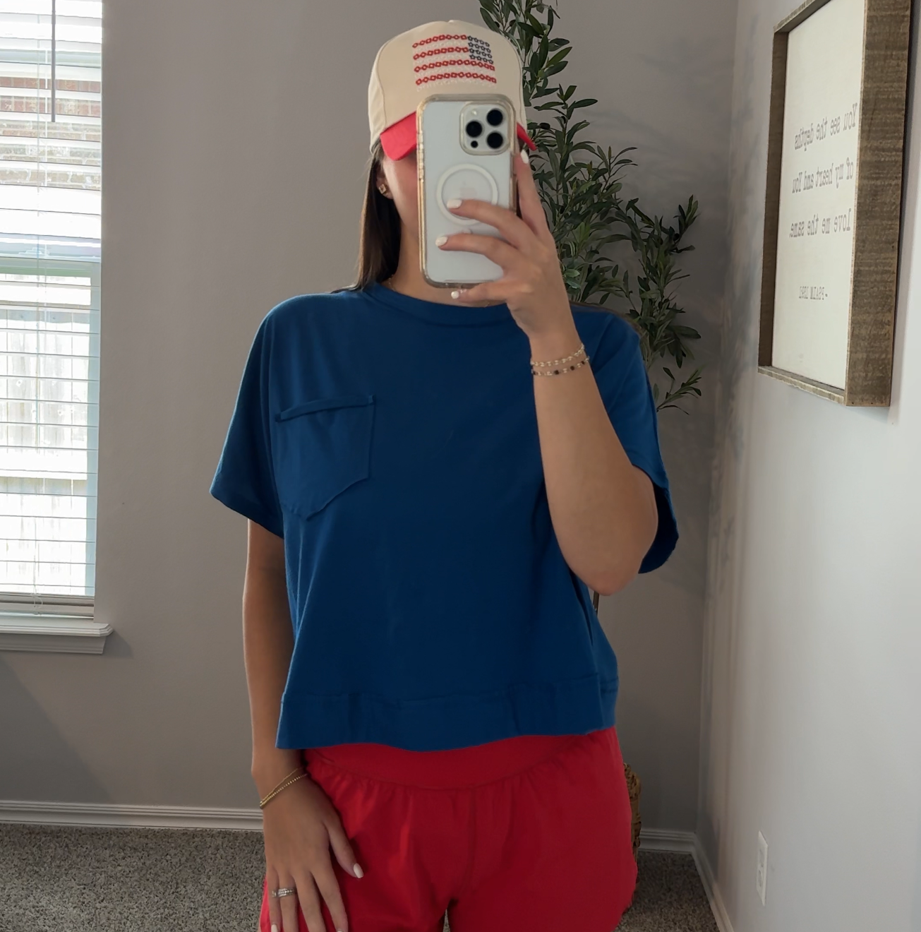 The Haven Pocket Tee- Blue