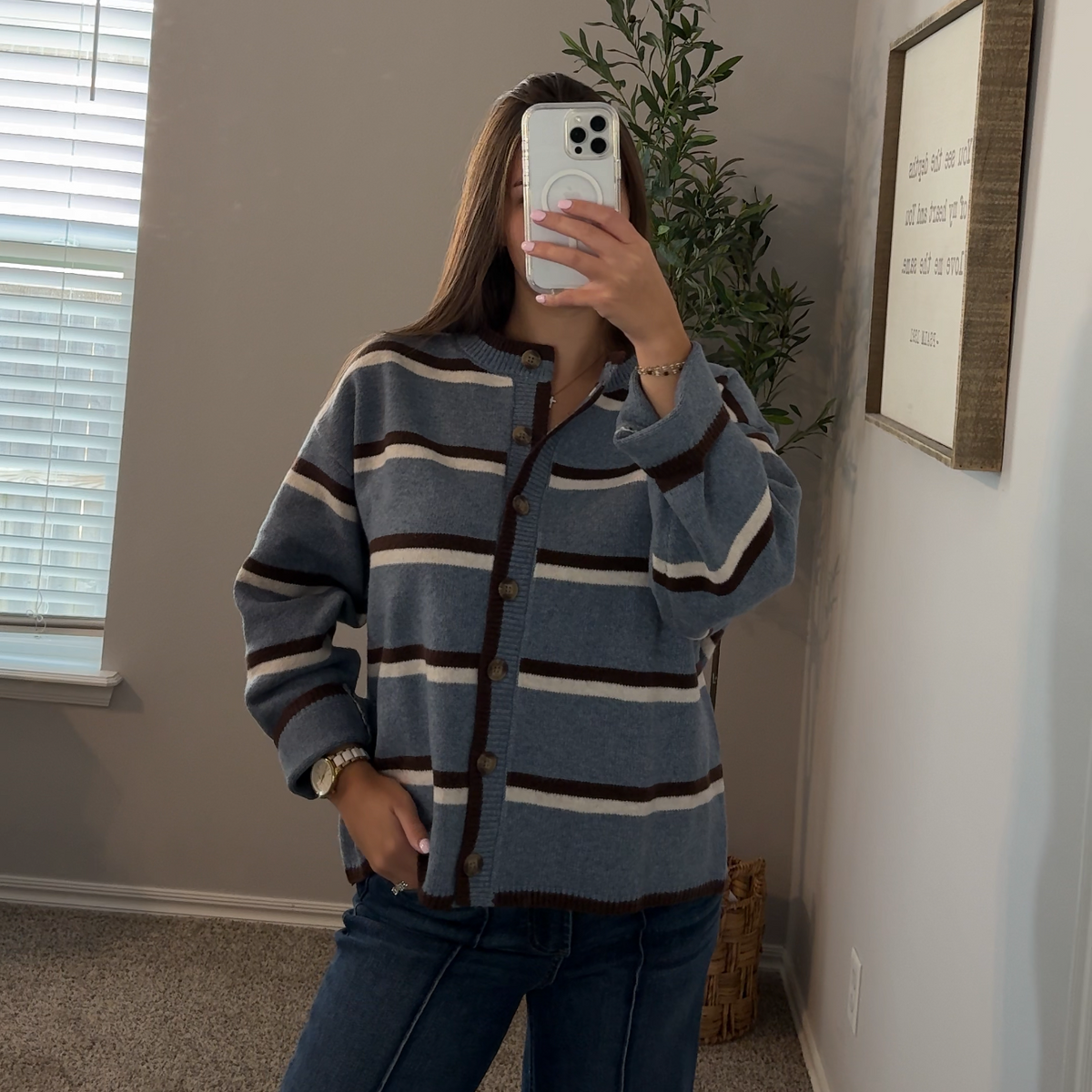 The Ellie Cardigan - Blue