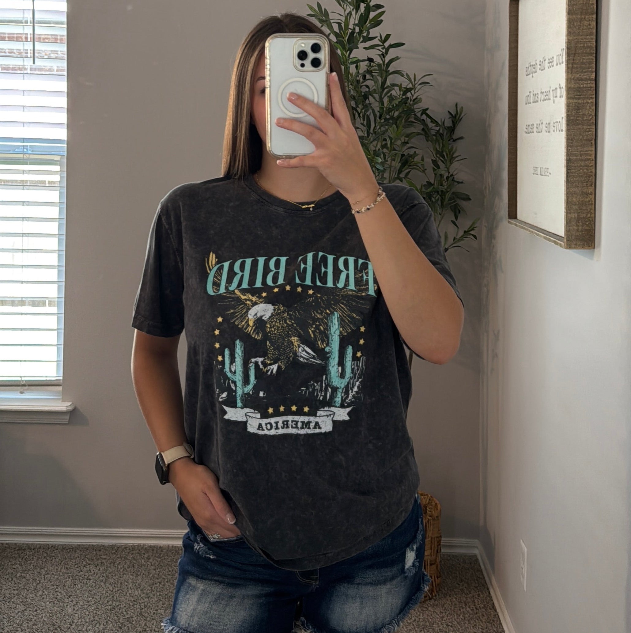 Free Bird Graphic Tee - Black