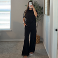 Ashley Cotton Slub Set - Black