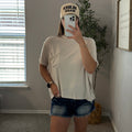 Droopy Pocket Tee - Sand Beige