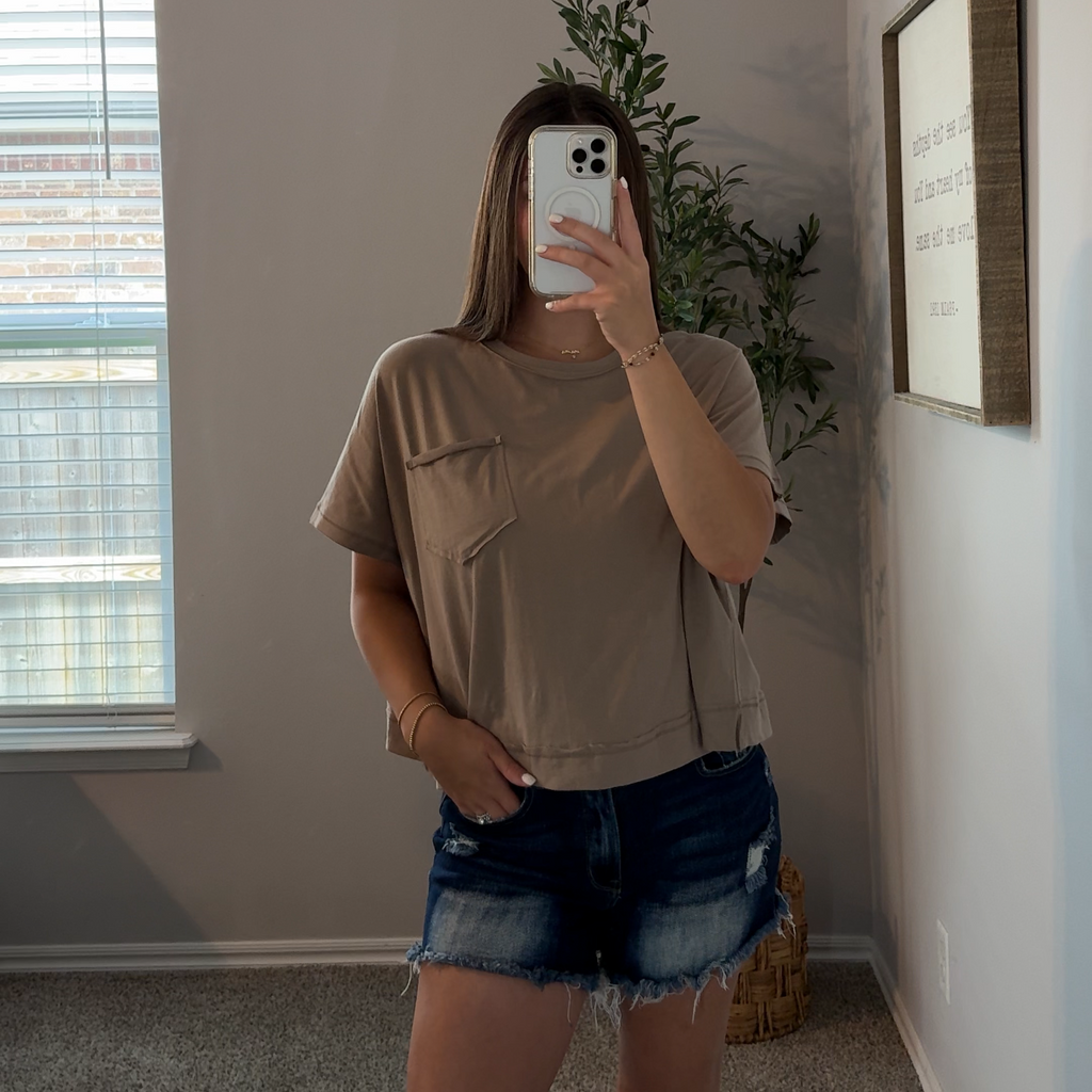 The Haven Pocket Tee - Ash Mocha