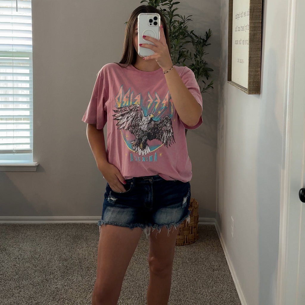 American Spirit Graphic Tee - Pink