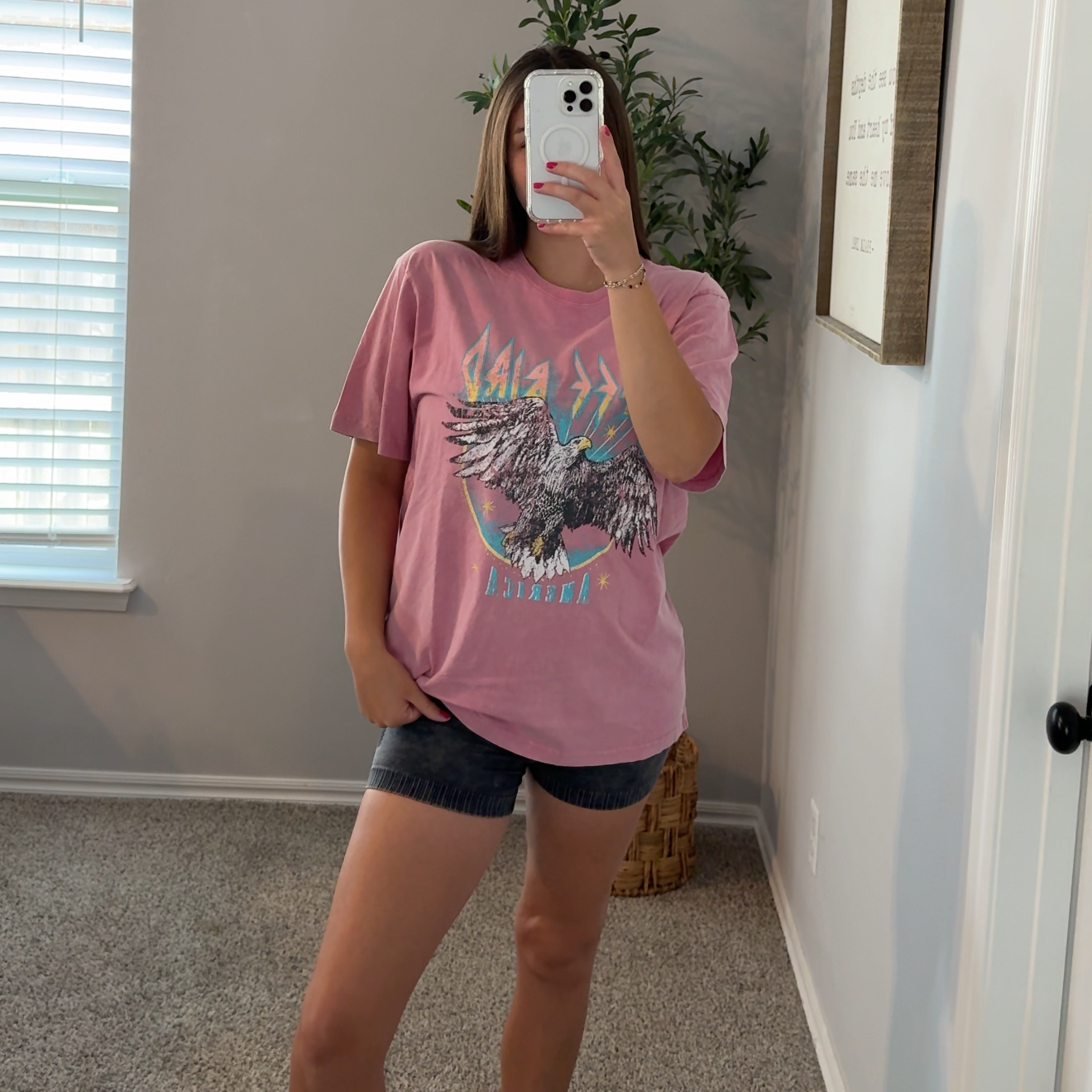 American Spirit Graphic Tee - Pink