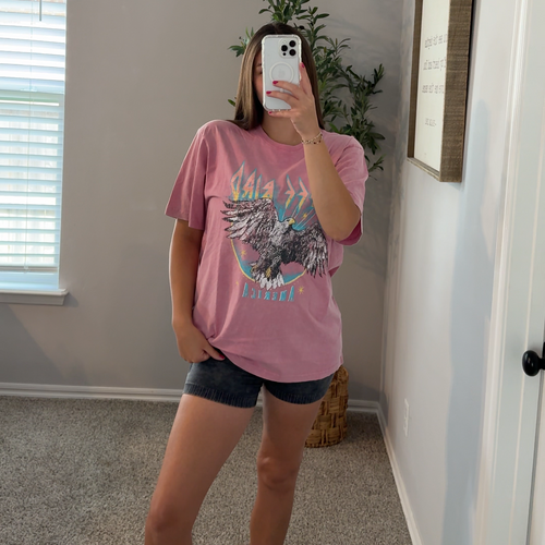 American Spirit Graphic Tee - Pink