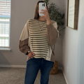 The Harper Striped Patchwork Top