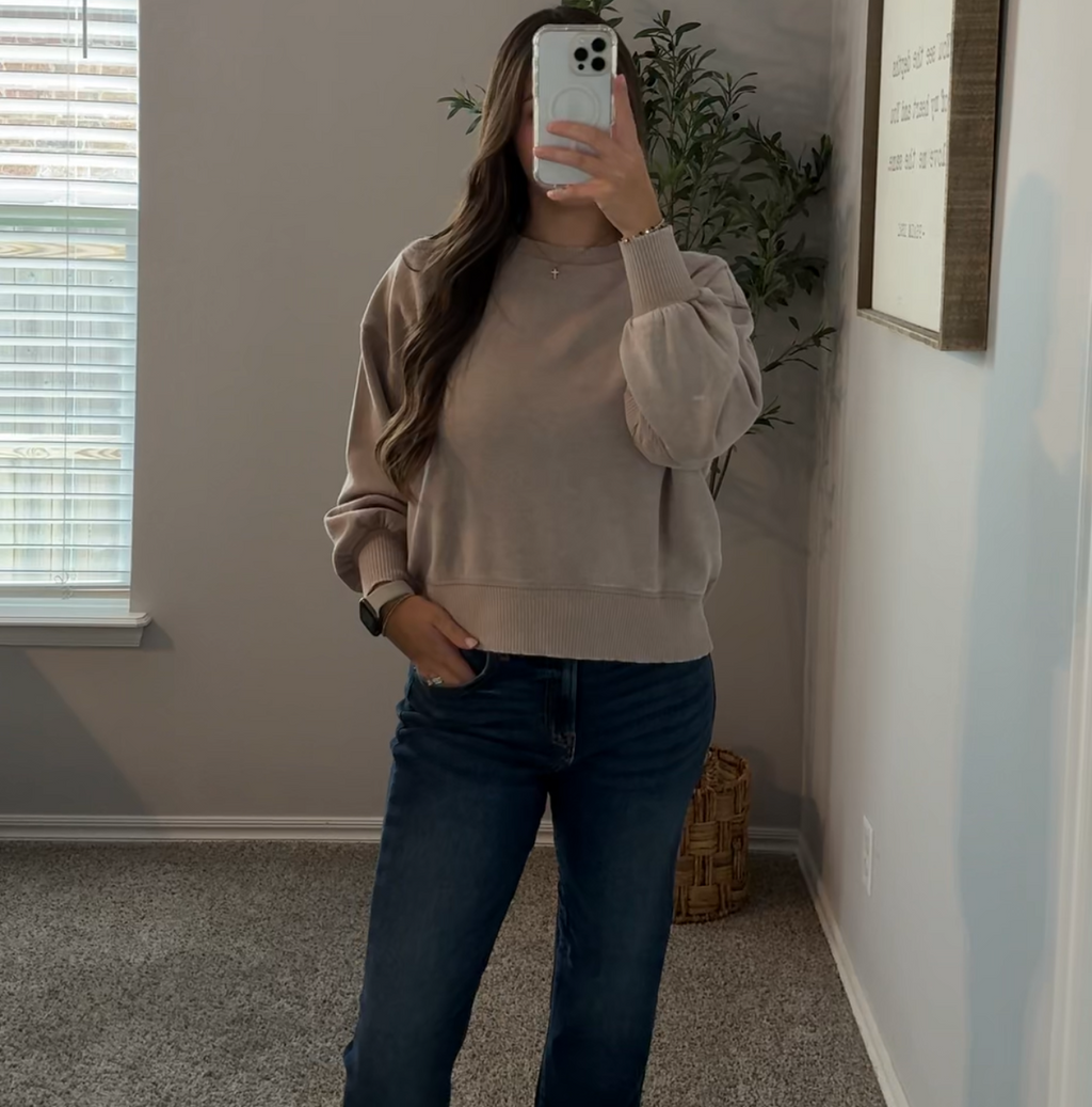 Wren Washed Pullover - Ash Mocha