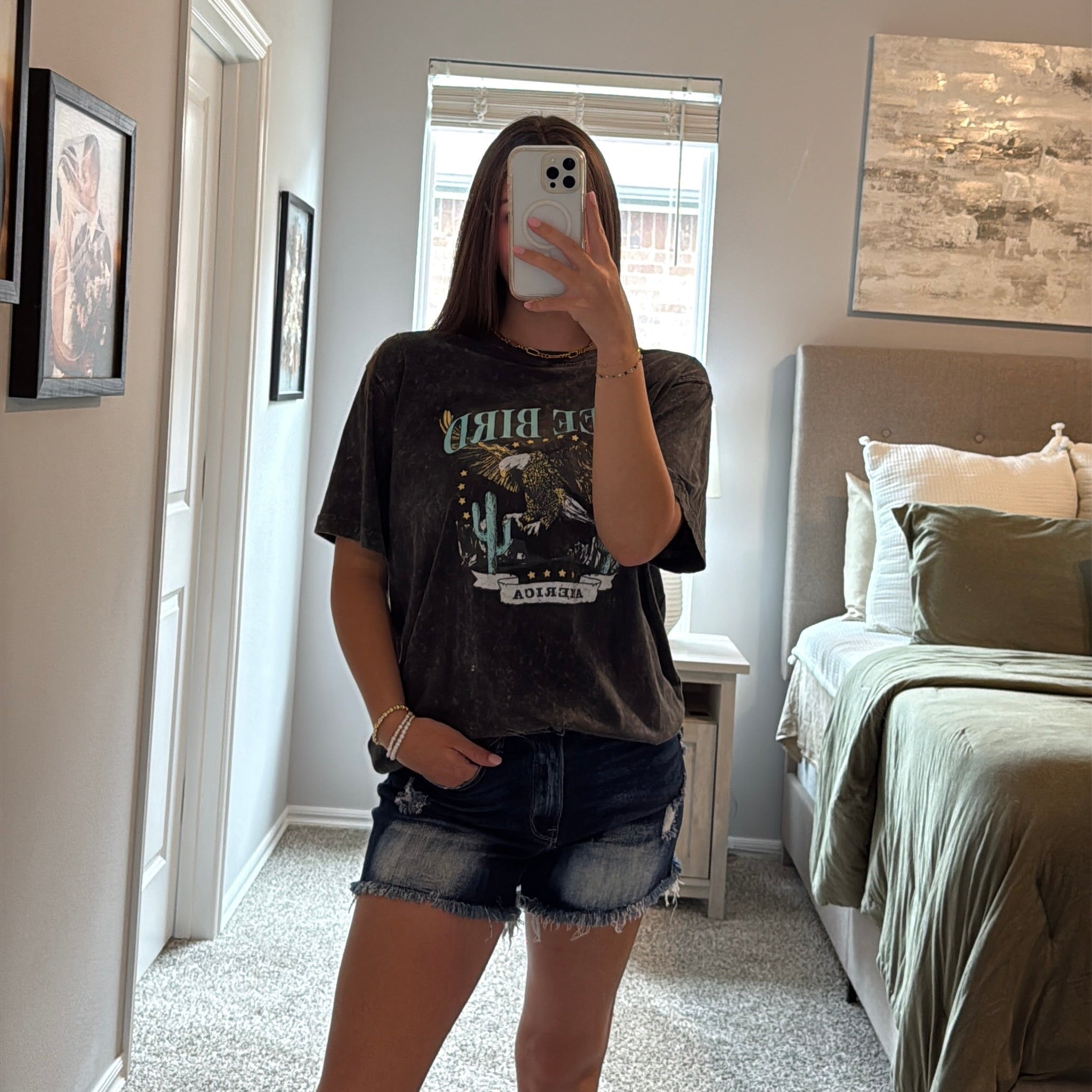 Free Bird Graphic Tee - Black