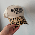 Jesus Saves I Spend Hat - Cheetah