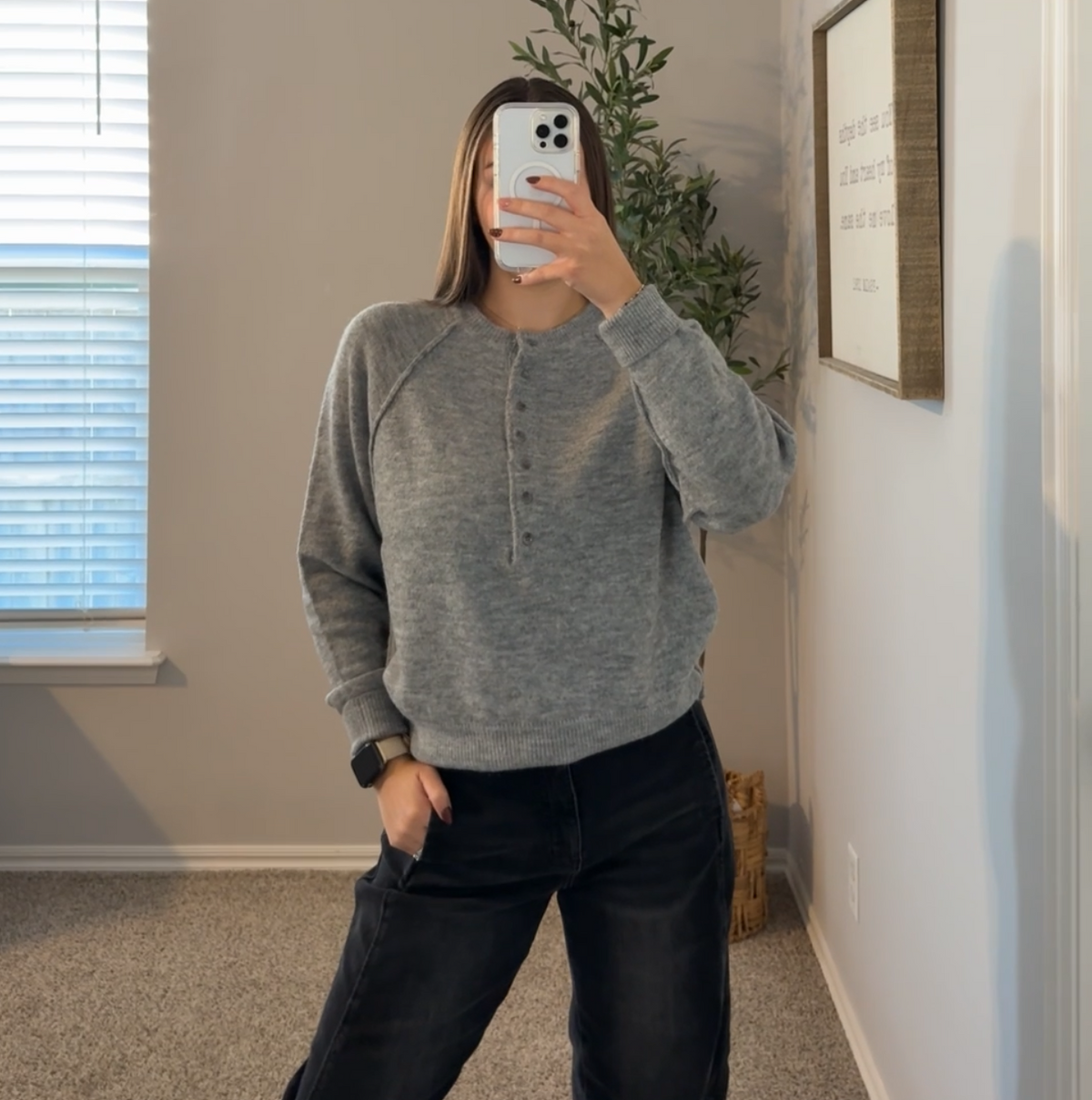 The Ella Henley Sweater - Grey