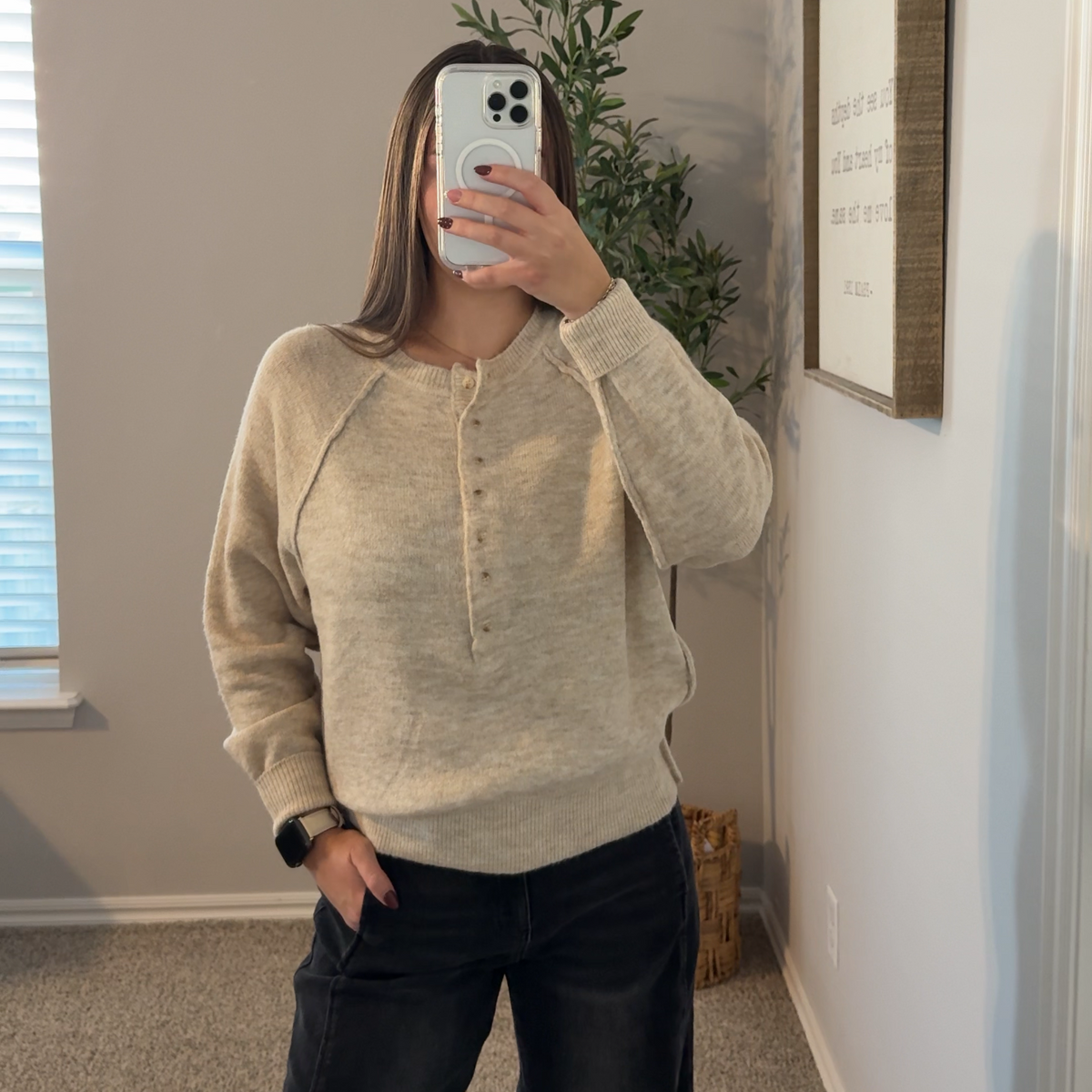 The Ella Henley Sweater - Oatmeal