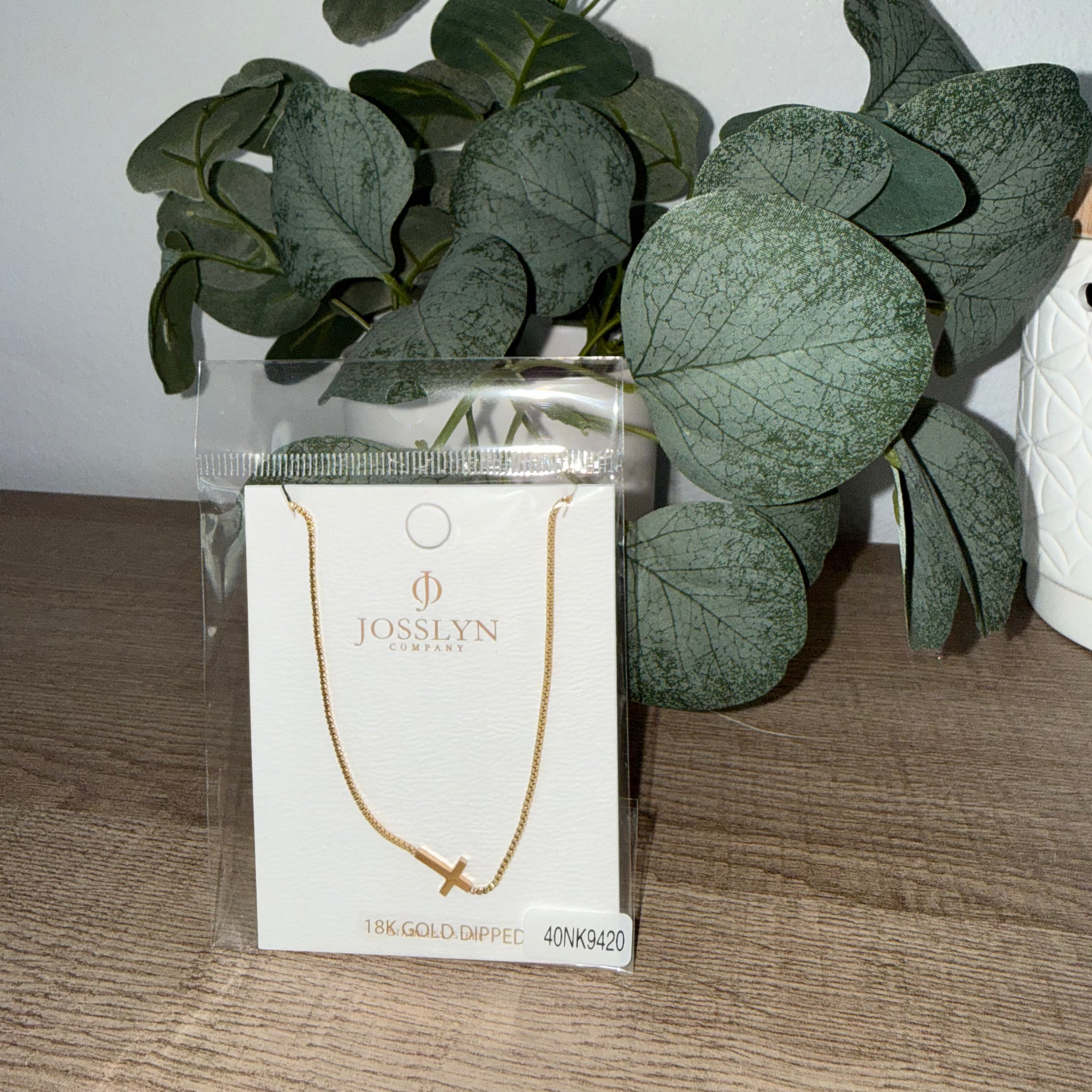 18k Stainless Steel Tarnish Free Cross Necklace