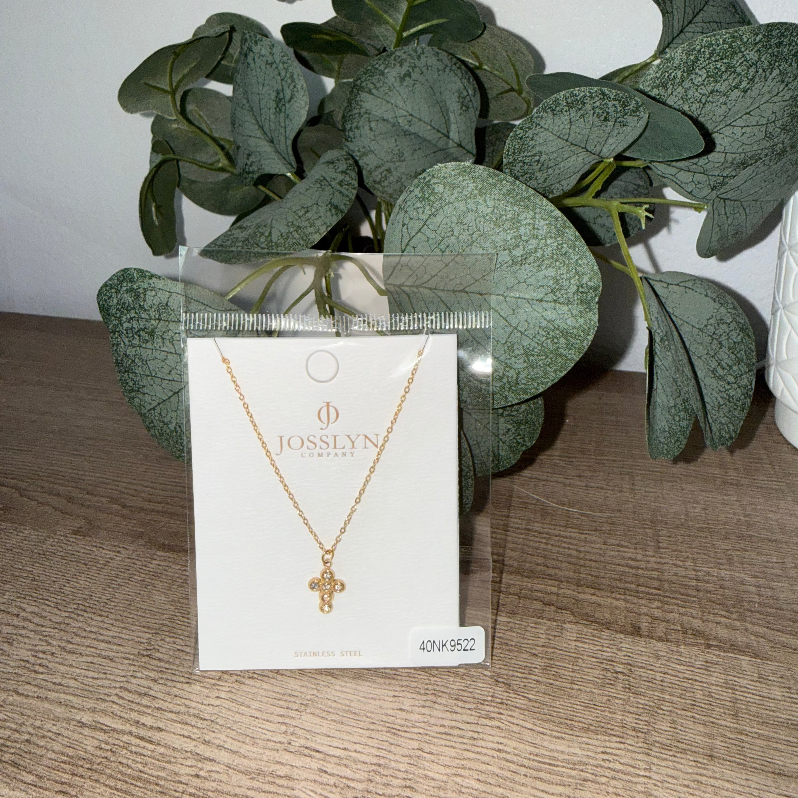 18k Stainless Steel Tarnish Free Cross Necklace